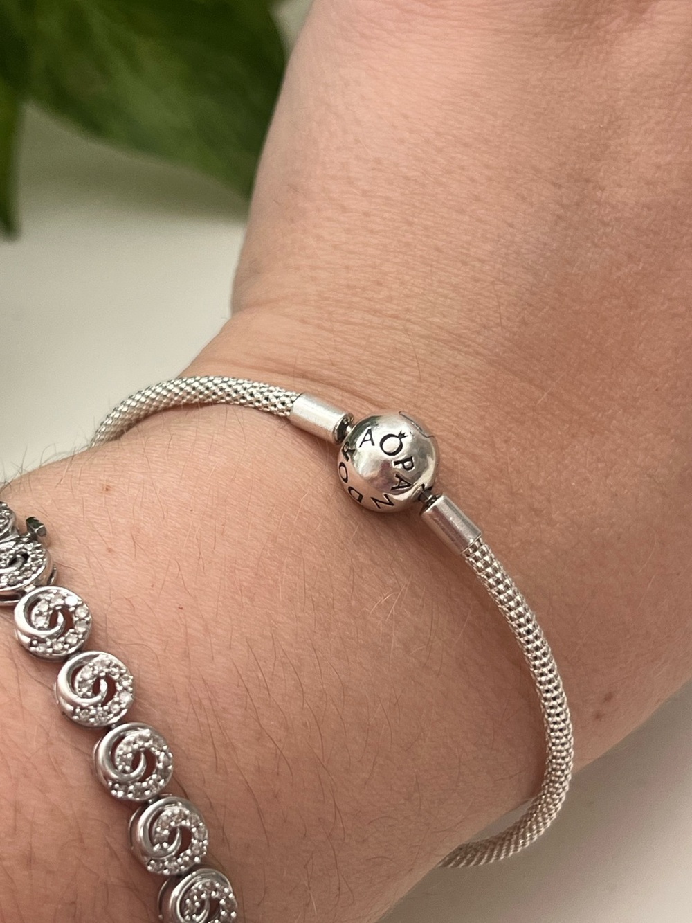 Pandora Mesh Bangle Bracelet, 925, Size Medium, 19cm - Picture 7 of 17